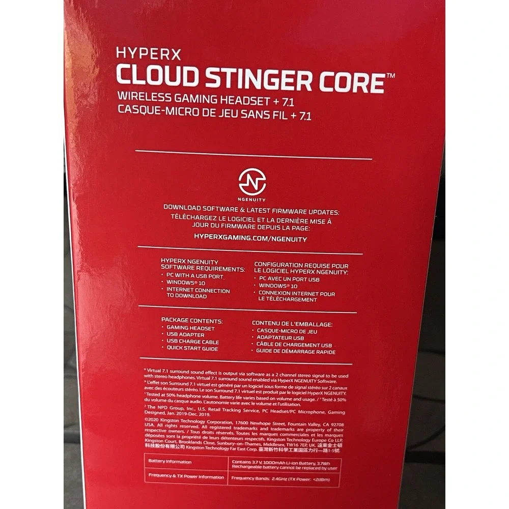 HyperX Cloud Stinger Core Wireless Headphones with Mic , Black New , Sealed
